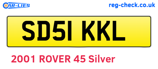 SD51KKL are the vehicle registration plates.