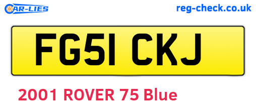 FG51CKJ are the vehicle registration plates.