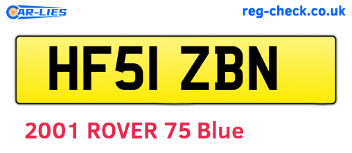 HF51ZBN are the vehicle registration plates.