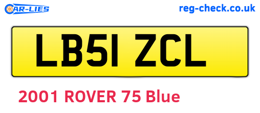 LB51ZCL are the vehicle registration plates.