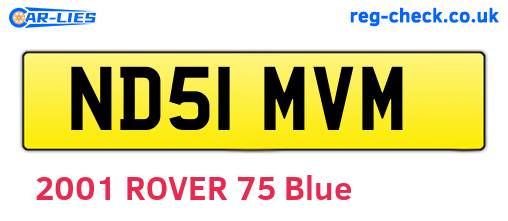 ND51MVM are the vehicle registration plates.