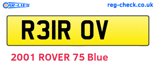 R31ROV are the vehicle registration plates.