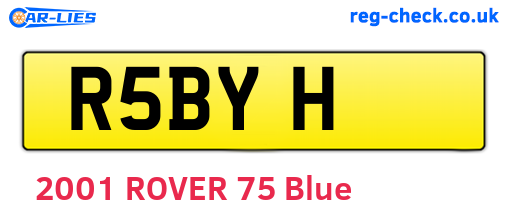 R5BYH are the vehicle registration plates.