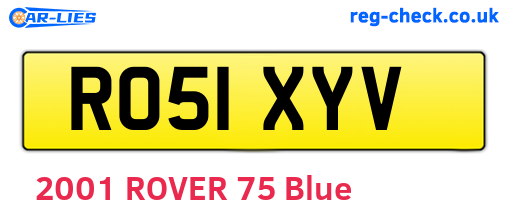 RO51XYV are the vehicle registration plates.