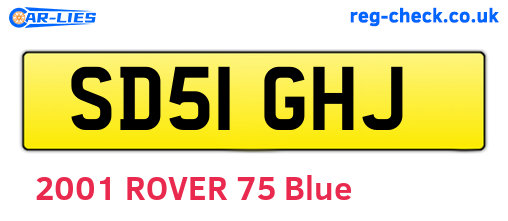 SD51GHJ are the vehicle registration plates.