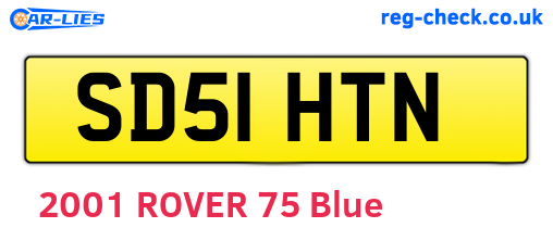 SD51HTN are the vehicle registration plates.