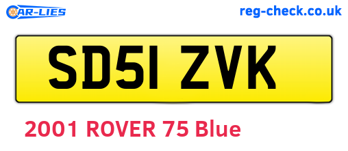 SD51ZVK are the vehicle registration plates.