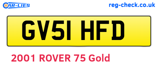 GV51HFD are the vehicle registration plates.
