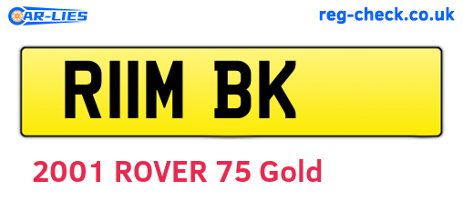 R11MBK are the vehicle registration plates.