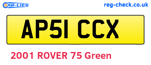AP51CCX are the vehicle registration plates.