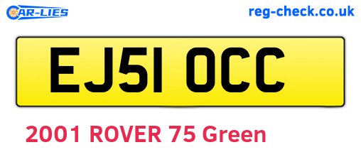 EJ51OCC are the vehicle registration plates.