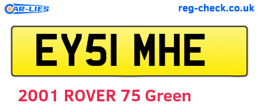 EY51MHE are the vehicle registration plates.
