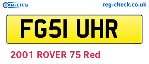 FG51UHR are the vehicle registration plates.