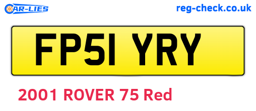 FP51YRY are the vehicle registration plates.