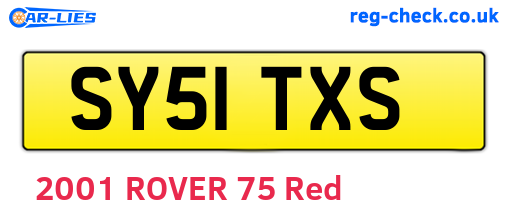 SY51TXS are the vehicle registration plates.