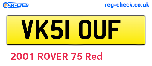 VK51OUF are the vehicle registration plates.