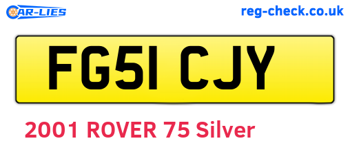 FG51CJY are the vehicle registration plates.