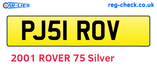 PJ51ROV are the vehicle registration plates.