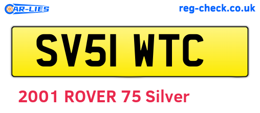SV51WTC are the vehicle registration plates.