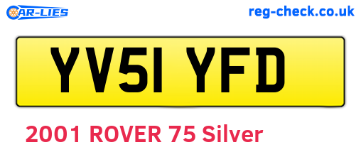 YV51YFD are the vehicle registration plates.