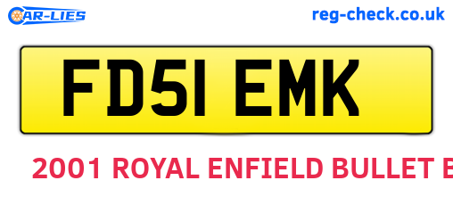 FD51EMK are the vehicle registration plates.