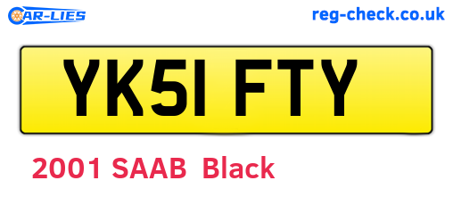 YK51FTY are the vehicle registration plates.