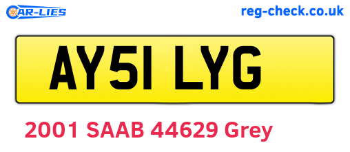AY51LYG are the vehicle registration plates.