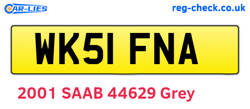 WK51FNA are the vehicle registration plates.