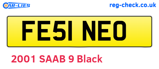 FE51NEO are the vehicle registration plates.