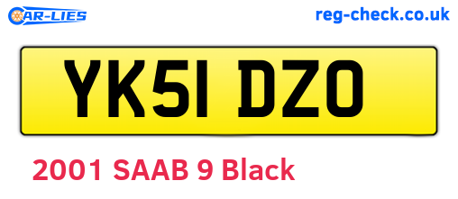 YK51DZO are the vehicle registration plates.
