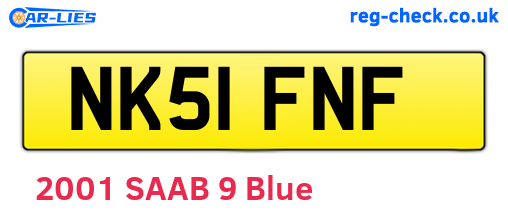 NK51FNF are the vehicle registration plates.