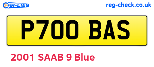 P700BAS are the vehicle registration plates.