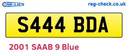 S444BDA are the vehicle registration plates.