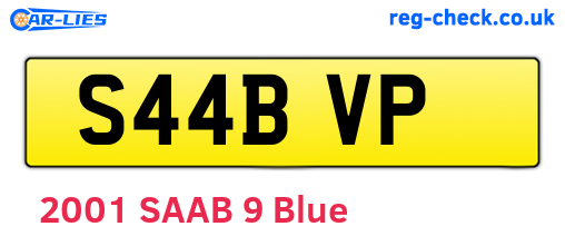 S44BVP are the vehicle registration plates.