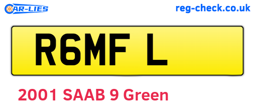 R6MFL are the vehicle registration plates.