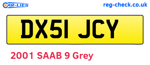 DX51JCY are the vehicle registration plates.