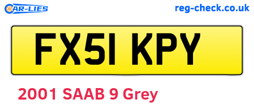 FX51KPY are the vehicle registration plates.