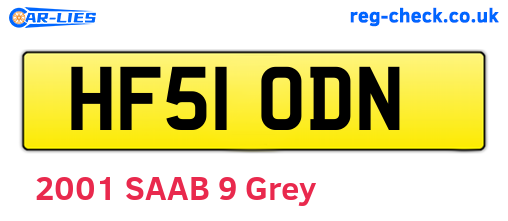HF51ODN are the vehicle registration plates.