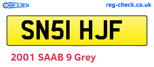 SN51HJF are the vehicle registration plates.