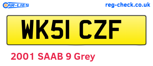 WK51CZF are the vehicle registration plates.