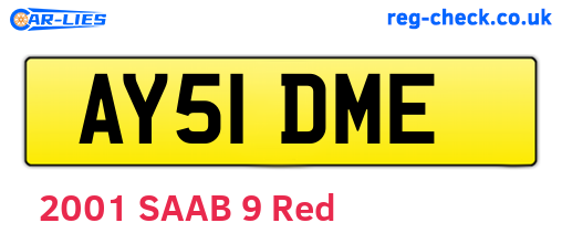 AY51DME are the vehicle registration plates.