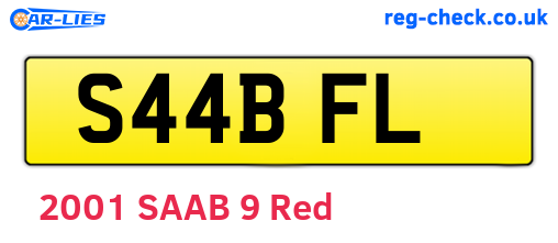 S44BFL are the vehicle registration plates.