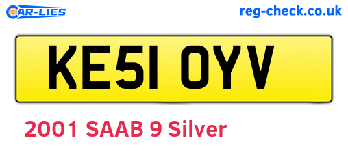 KE51OYV are the vehicle registration plates.