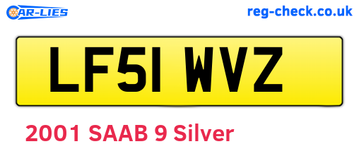 LF51WVZ are the vehicle registration plates.