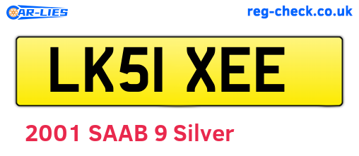 LK51XEE are the vehicle registration plates.
