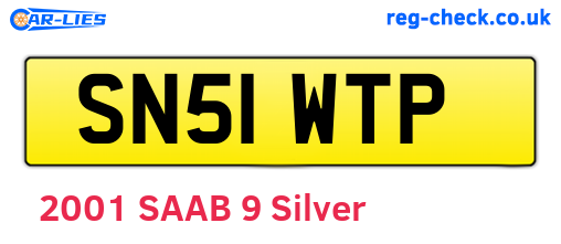SN51WTP are the vehicle registration plates.