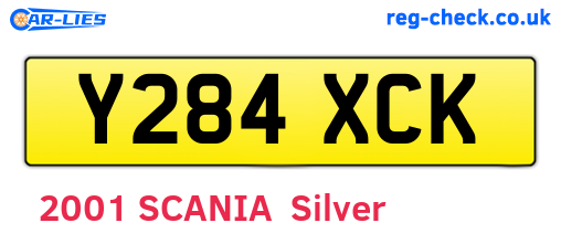 Y284XCK are the vehicle registration plates.