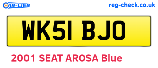 WK51BJO are the vehicle registration plates.
