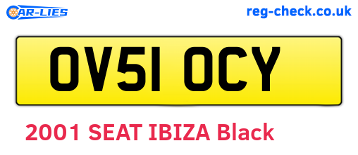 OV51OCY are the vehicle registration plates.