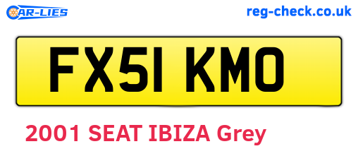 FX51KMO are the vehicle registration plates.
